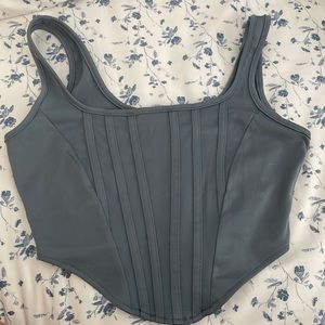 light blue corset